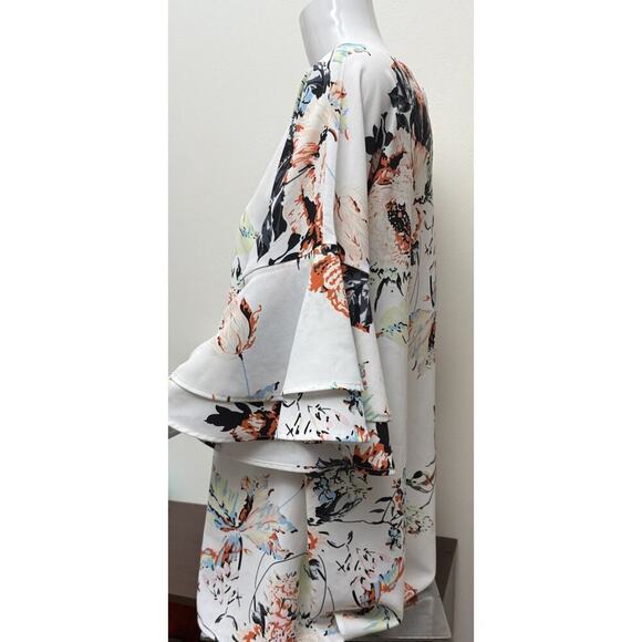 Assorted Brands Women White Short Sleeve Blouse 2XL - Picture 4 of 5